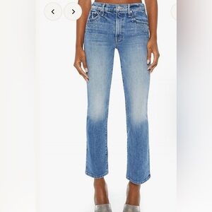 MOTHER the insider flood Classic Blue Straight Leg Jeans